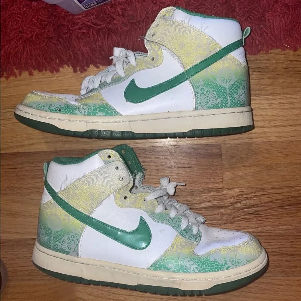 2009 Nike Dunk High 6.0 Floral Gradient Green Woman’s 8 jordan 1